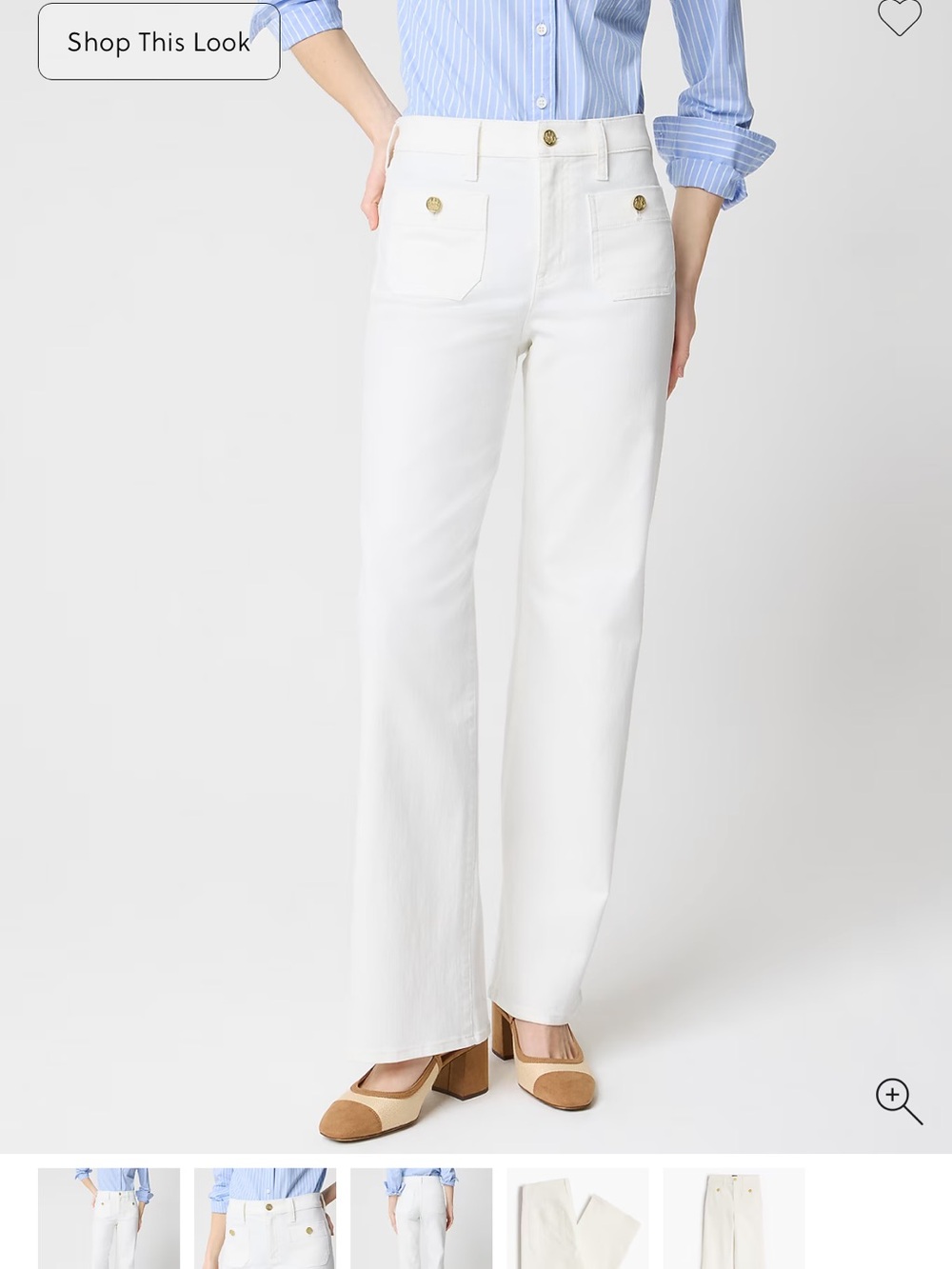J. Crew Factory slim wide-leg sailor jeans
